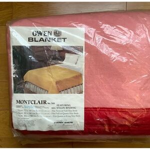 Vintage Very Pink 100% Acrylic fiber twin blanket…..new in original packaging.